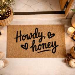 Howdy Honey Country Gift - Durable Outdoor Welcome Mat Rustic Porch D??cor - thumbnail 2