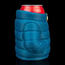 Pink Puffer Jacket Pen Pot - 3D Printed Desk Organizer, Office Decor - thumbnail 4