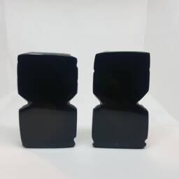 Two For The Price Mini Black Obsidian Handcarved Warriors Pair - thumbnail 4