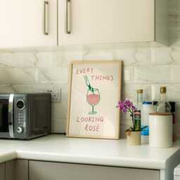 Everything's Looking Ros?? Unframed Print - Kitchen Prints Wall Decor Posters Wine Art Funny Fun Gifts - thumbnail 3