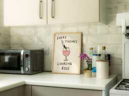 Everything's Looking Ros?? Unframed Print - Kitchen Prints Wall Decor Posters Wine Art Funny Fun Gifts - thumbnail 1