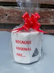 1 X Novelty Fun Football Toilet Rolls Arsenal, Manchester City, Aston Villa - Only Printed On One Piece - thumbnail 3