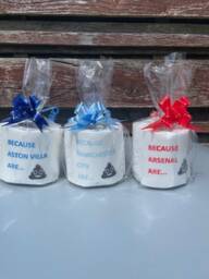 1 X Novelty Fun Football Toilet Rolls Arsenal, Manchester City, Aston Villa - Only Printed On One Piece