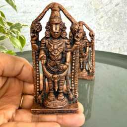 Copper Lord Tirupati Balaji Statue Miniature For Home Temple Srinivasa Govinda Venkateswara Idol Car Decor Vishnu Statue Gifts - thumbnail 2