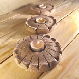 Flower Candle Holder - Winter Home Decor, Garden Gift - thumbnail 3