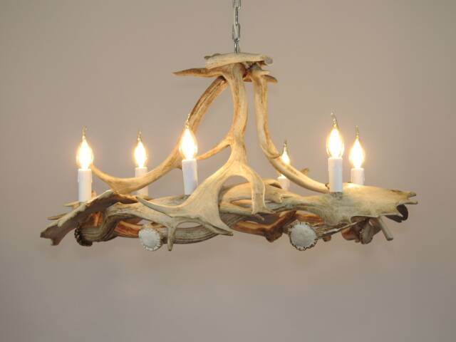 Real White Antler Chandelier in Modern Style - image 1