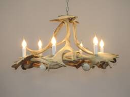 Real White Antler Chandelier in Modern Style - thumbnail 1
