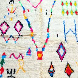 Handmade Beni Ourain Rug, Colorful Moroccan Berber Rug - thumbnail 2