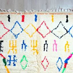 Handmade Beni Ourain Rug, Colorful Moroccan Berber Rug - thumbnail 3