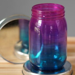Ombre Painted Mason Jar Desk Organizer, Pen & Pencil Holder - thumbnail 2
