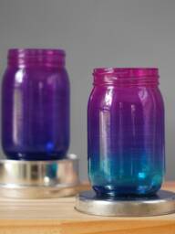 Ombre Painted Mason Jar Desk Organizer, Pen & Pencil Holder
