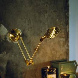 Shell Wall Lamp, Brass Retro Adjustable Lights, Reading Light, Home Decor - thumbnail 1