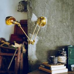 Shell Wall Lamp, Brass Retro Adjustable Lights, Reading Light, Home Decor - thumbnail 2