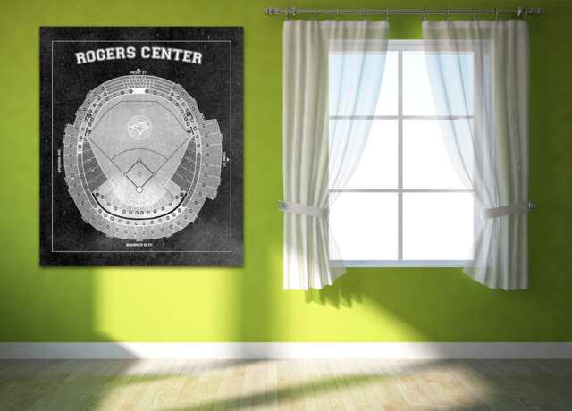 Print Of Vintage Rogers Centre Seating Chart On Photo Paper, Matte Paper Or Canvas - image 1