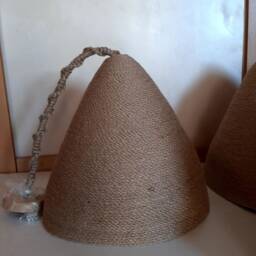 Jute Rope Pendant Light, Natural Burlap Lampshade - 16 Inch - thumbnail 3