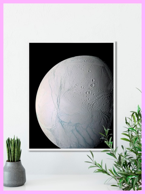 Space - Saturn Moon Cassini Astronomy Nasa Printable Print -Decor Photo Wall Art Digital Download - image 1