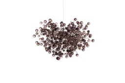 Modern Hanging Chandeliers With Gray Bubbles, Globe Lighting - Light Fixture For Dining Room
