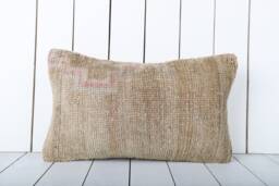 Handmade Vintage Turkish Kilim Pillow Cover 12x20 Decorative Cushion - thumbnail 1