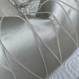 "Luxury Cushion Cover, Silver Pillow Cover For Sofa Or Bed, Lumbar 12"" X 20" - thumbnail 2
