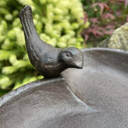 Cast Iron Heart Bird Bath/Feeder Water Dish Table Tray Garden Decoration - thumbnail 3