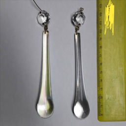 Drops, Spare Parts For Venini, Maria Theresa, Artemide, Mazzega Chandeliers, With Broken Pieces, Transparent Color , Of 10 cm Length - thumbnail 2