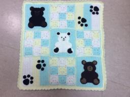 Crochet Baby Blanket Pattern PDF - Teddy Bears & Bear Paws Applique Tutorial - thumbnail 1