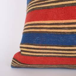 16x16 Vintage Kilim Pillow - Handmade Cover - thumbnail 2