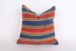16x16 Vintage Kilim Pillow - Handmade Cover - thumbnail 1
