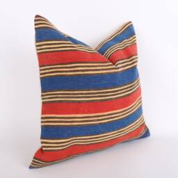 16x16 Vintage Kilim Pillow - Handmade Cover - thumbnail 3