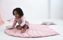 Organic Leaf Baby Play Mat - Cotton Milestone - thumbnail 1