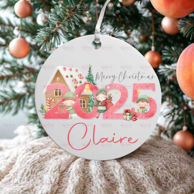 Personalised Kids Christmas Decoration - Niece Gift Custom Bauble For Boys & Girls Stocking Filler Eve Box - image 1