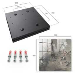 Birds On A Rock Wall Mounted Key Cabinet, Gray Box For Wall, Painterly Animals, Nature Lovers - thumbnail 4