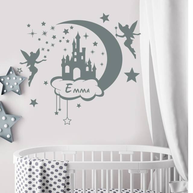 Girls Name Wall Decal/ Decals /Fairy Decor/ Star Nursery Personalized Decal/Sticker/ Decor Girl Mm37 - image 1