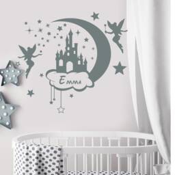 Girls Name Wall Decal/ Decals /Fairy Decor/ Star Nursery Personalized Decal/Sticker/ Decor Girl Mm37 - thumbnail 1