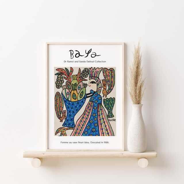 Baya Mahieddine Art Print Algerian Artist Exhibition Wall Decor - image 1