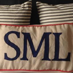 Applique Monogram Pillow Cover, Personalized Baby Room Decor, Dorm Gift For Grand Daughter - thumbnail 2