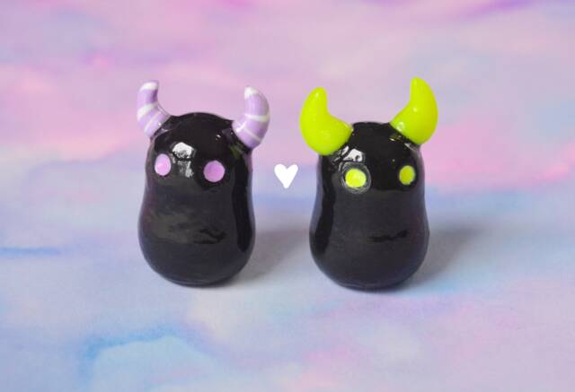 Cute Demon Desk Decoration Office Friend Tiny Home Decor Curio Shelf Gift Clay Collectible Figurine Small Kawaii - image 1