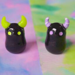 Cute Demon Desk Decoration Office Friend Tiny Home Decor Curio Shelf Gift Clay Collectible Figurine Small Kawaii - thumbnail 3
