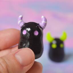 Cute Demon Desk Decoration Office Friend Tiny Home Decor Curio Shelf Gift Clay Collectible Figurine Small Kawaii - thumbnail 2