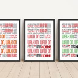 Liverpool Ynwa Song Lyric Print You'll Never Walk Alone - thumbnail 2