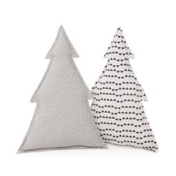 Tree Pillow, Nursery Nook Decor, Gift For Kids, Woodland Plush Cushion, Black & White Decor - thumbnail 1