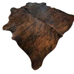 Medium/Large Sized Brindle Genuine Cowhide Rug, Hair On Hide, Sold As Seen - thumbnail 4