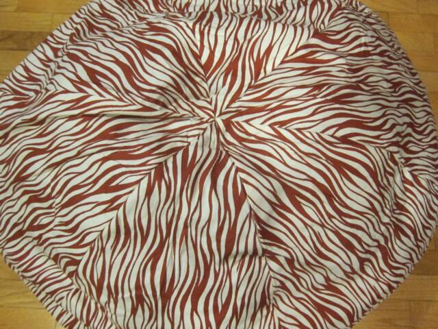 Rust & Natural Bean Bag Chair Cover, Animal, Stripes, Stripe, Zebra, Burnt Red, Etsy Kids, Gifts Under 75 - image 1