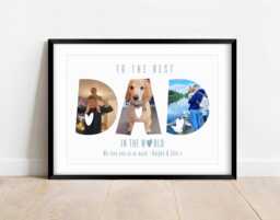 Personalised Dad Photo Letter Print, Custom Picture Collage Gift For Father Keepsake - thumbnail 1