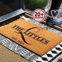 Custom Wedding Gift For Couples - Personalized Doormat Door Mat Housewarming New Home Welcome Family Name - thumbnail 1