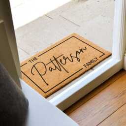 Custom Wedding Gift For Couples - Personalized Doormat Door Mat Housewarming New Home Welcome Family Name - thumbnail 4