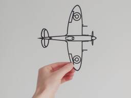 Spitfire Fighter - Wall Art Hanging Decoration Home Decor Black Printinghive - thumbnail 1