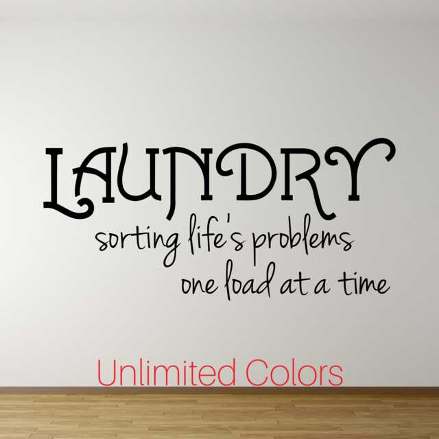 Laundry Wall Decal Funny Indoor Decor Home Decals Removable Vinyl Bedroom Living Room - image 1