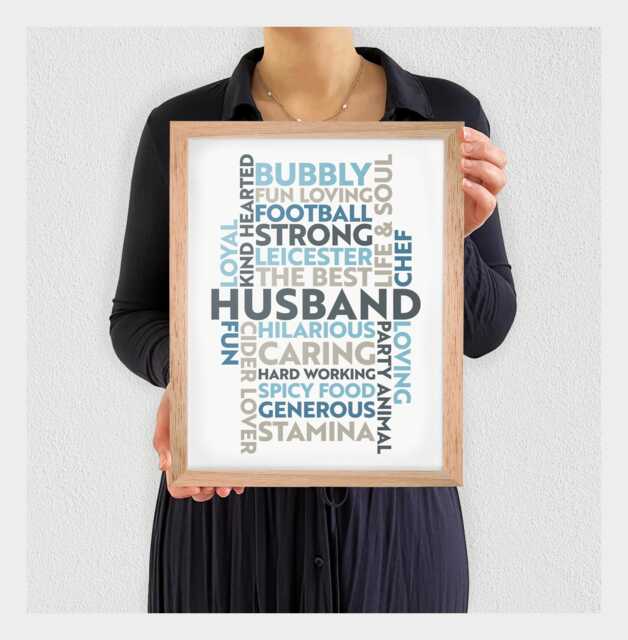 Custom Made Personalised Word Art Print Framing Gift Home Family Friend Birthday Cloud 21 Words Colourful A4 A3 A2 Typography - image 1