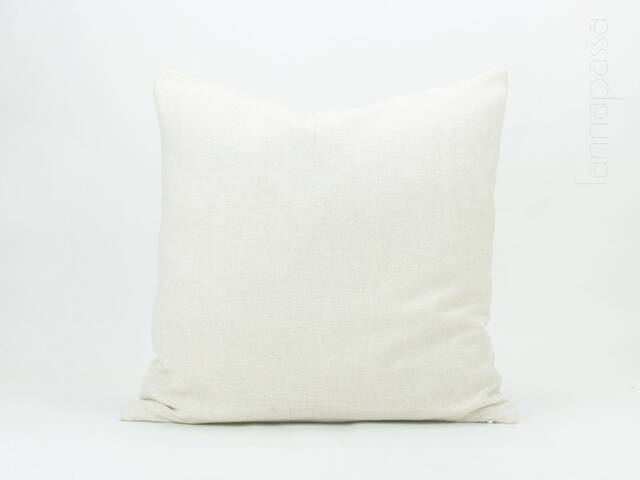 100% Linen Fabric Cushion Cover Natural Cream Beige Pillow - Various Sizes - image 1